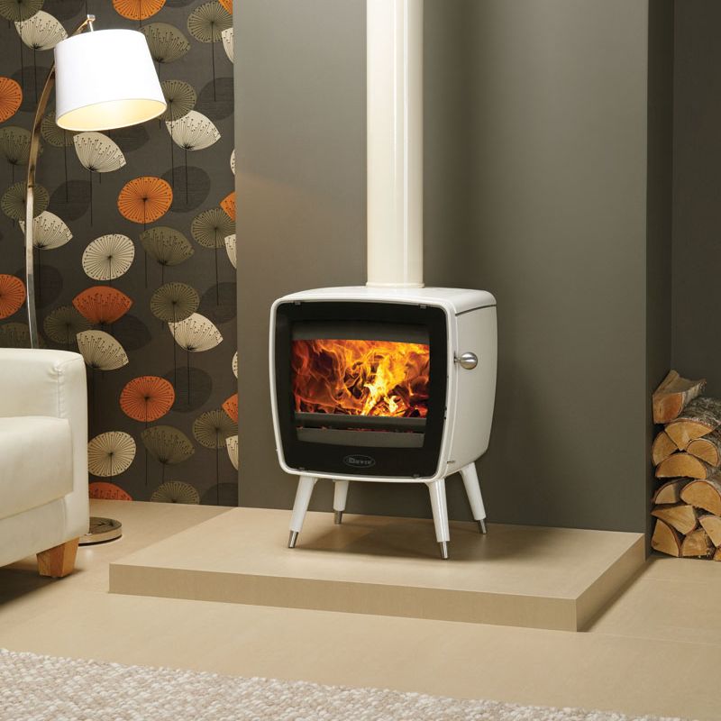 Minimalist Retro Wood Burning Stove for Living room