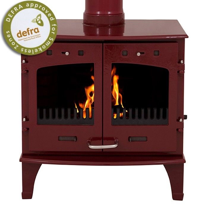 Carron 11kW SE Red Enamel Multi Fuel | Leeds Stove Center