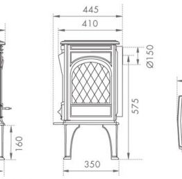 Dovre 425 Balanced Flue Gas Stove | Leeds Stove Centre