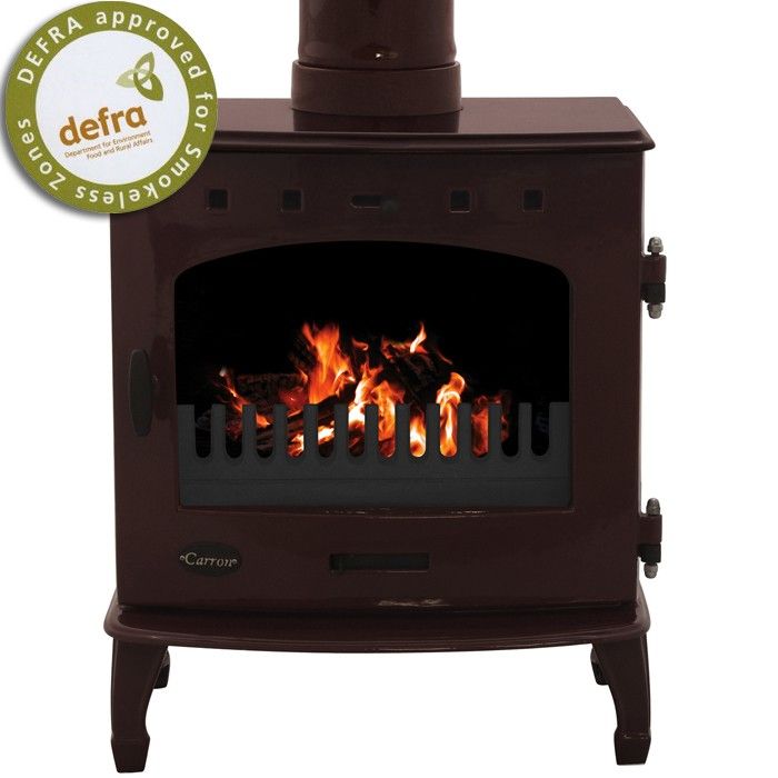 Carron 4.7kW Egg Plant Enamel Multifuel Stove | Leeds Stove Centre