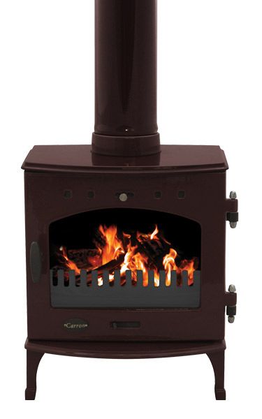 Carron 4.7kW Egg Plant Enamel Multifuel Stove | Leeds Stove Centre