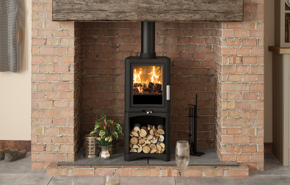 Broseley E5 Deluxe Log Store Multifuel Stove | Leeds Stove Centre