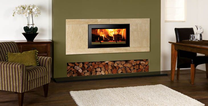 Stovax Riva Studio Sienna Wood Burning Cassette Fire | Leeds Stove Centre