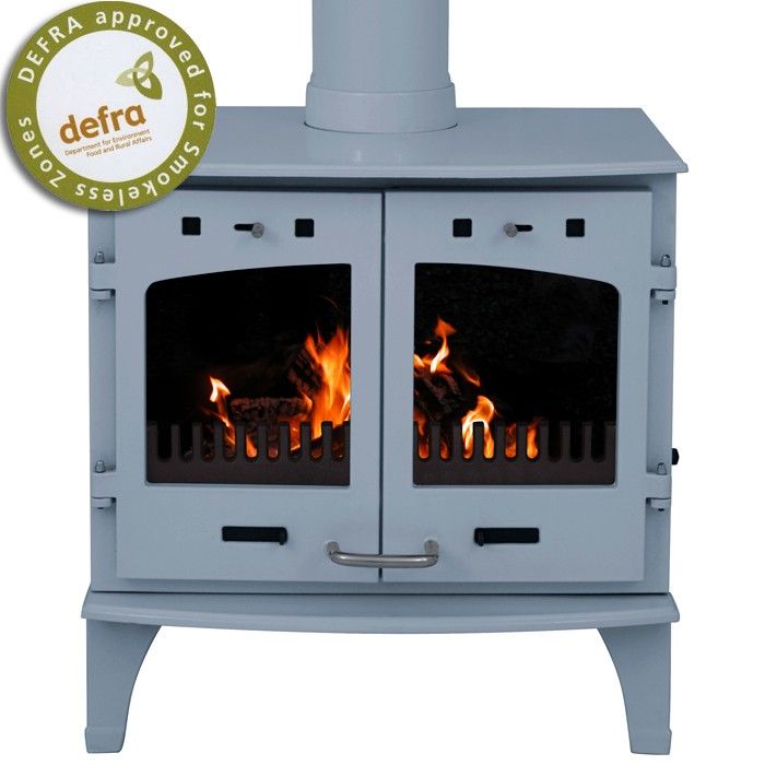 Carron 11kW SE China Blue Enamel Multi Fuel | Leeds Stove Center