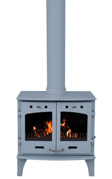 Carron 11kW SE China Blue Enamel Multi Fuel | Leeds Stove Center