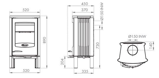 Dovre Astroline 2CB Woodburning Stove | Leeds Stove Centre