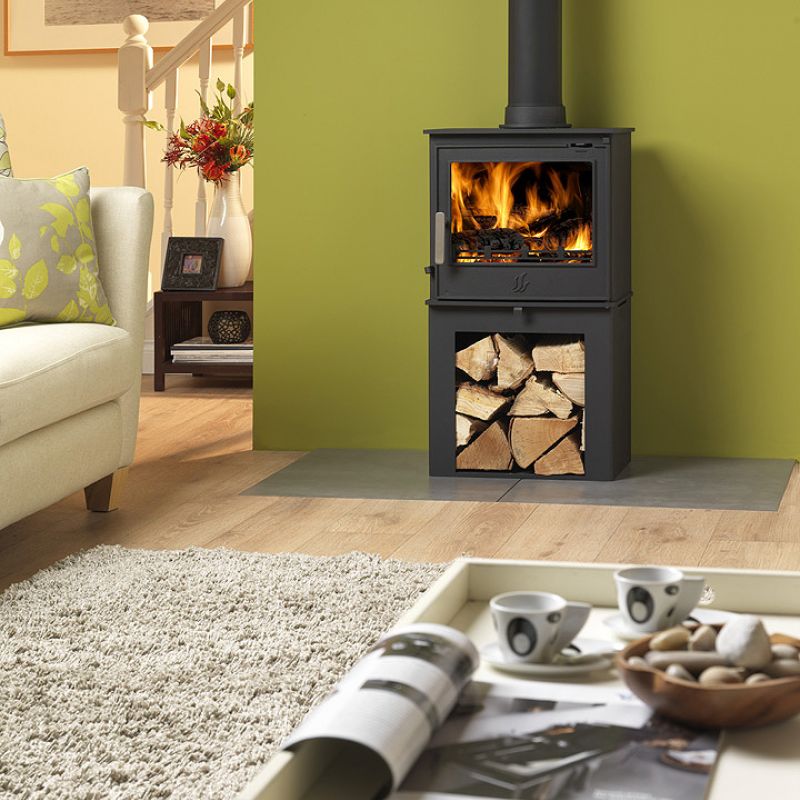 ACR Malvern SE Log Store Multifuel / Woodburning Stove Leeds Stove Centre