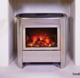 Gazco Steel Manhattan Small Electric Stove | Leeds Stove Centre