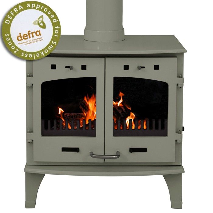 Carron 11kW SE Sage Green Enamel Multi Fuel | Leeds Stove Center