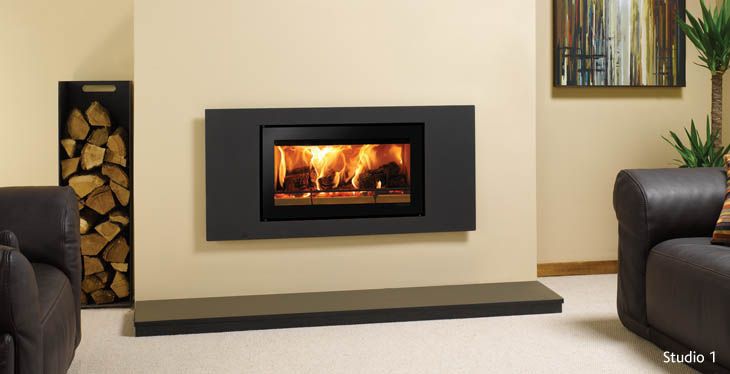 Stovax Riva Studio Steel Wood Burning Cassette Fire | Leeds Stove Centre